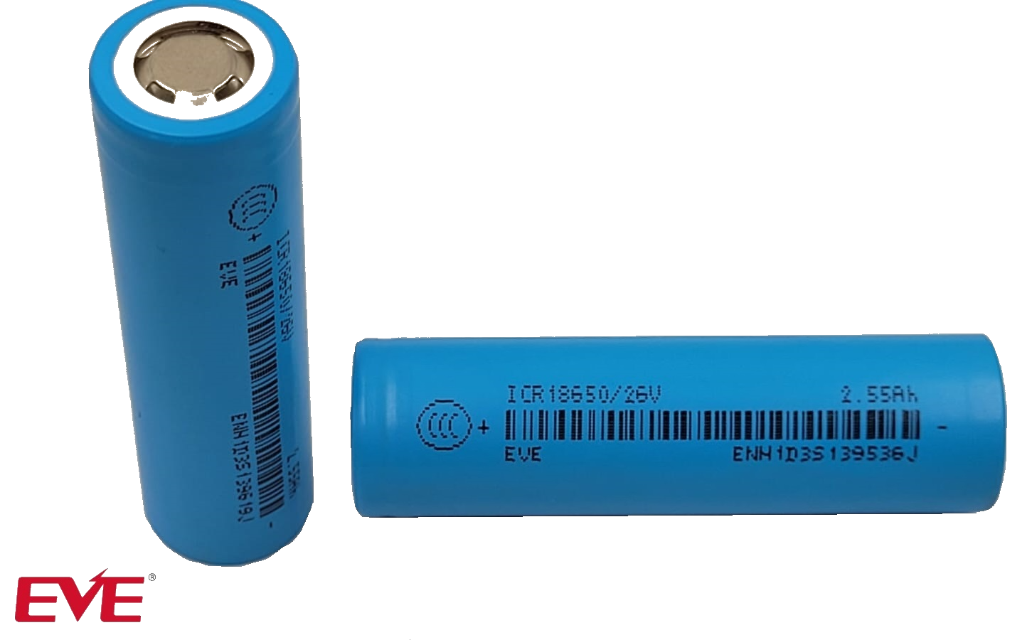 EVE 26V 18650 lithium cell 3.7V 2.55Ah